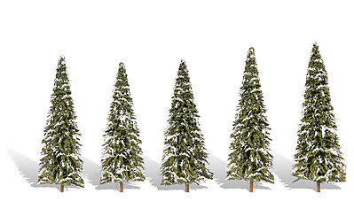 3567 2 "-3 1/2" Snow Dusted Trees - 5 Pack