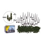 Woodland Scenics 1113 Conifer Tree Kit, 2-1/4"-4" (24)