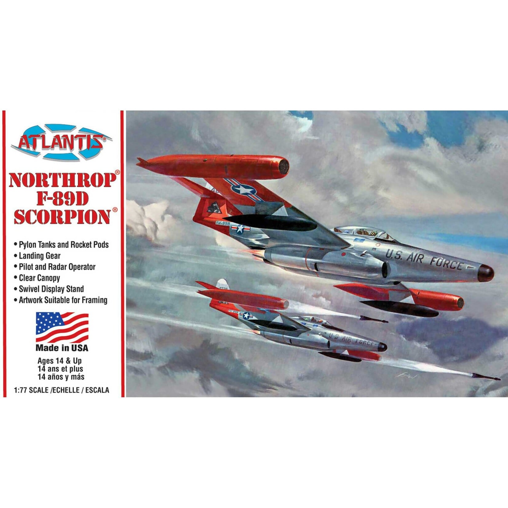 Atlantis 221 Northrop F-89D Scorpion with Swivel 1/80