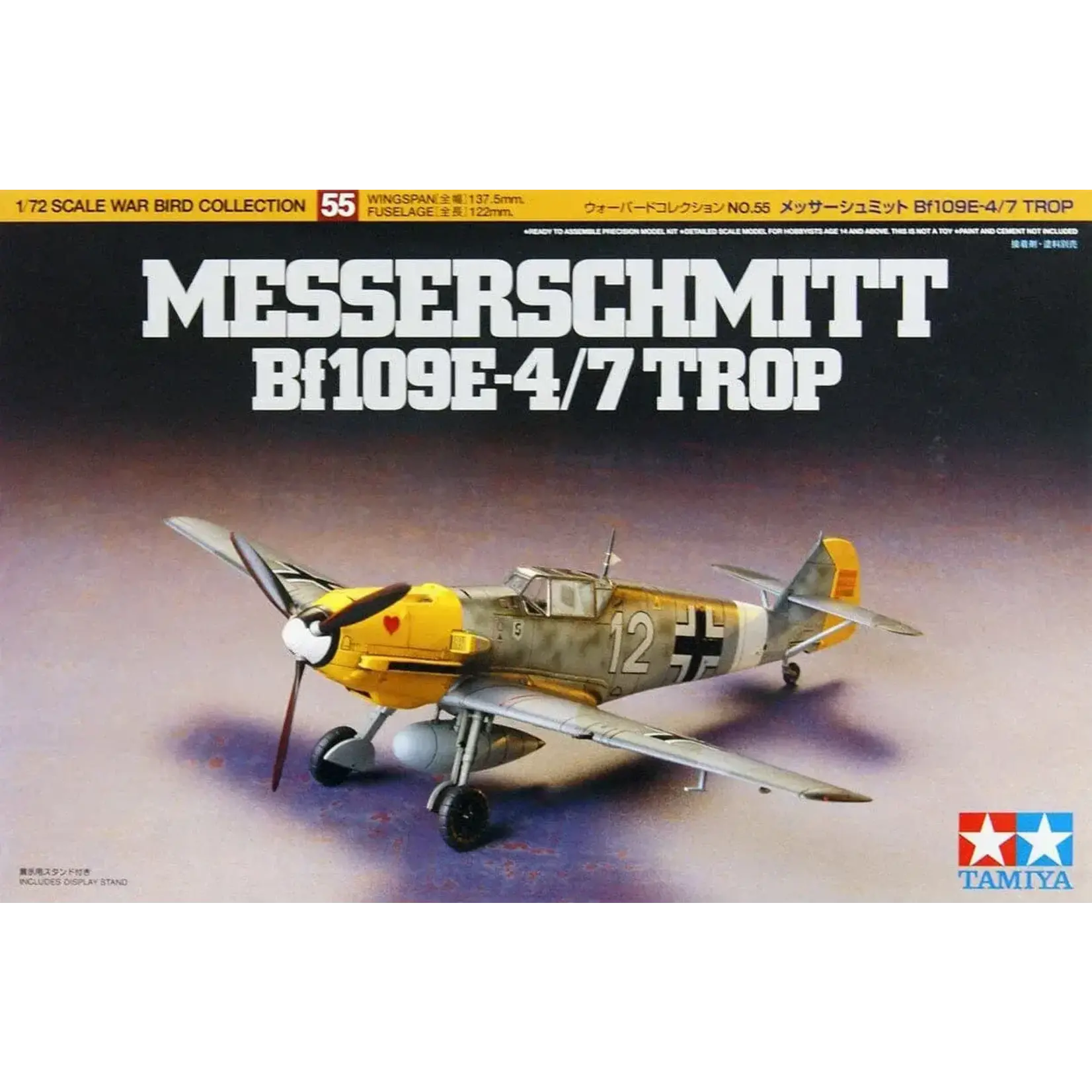 Tamiya 60755 Messerschmitt Bf109 E-4/7 TROP 1/72