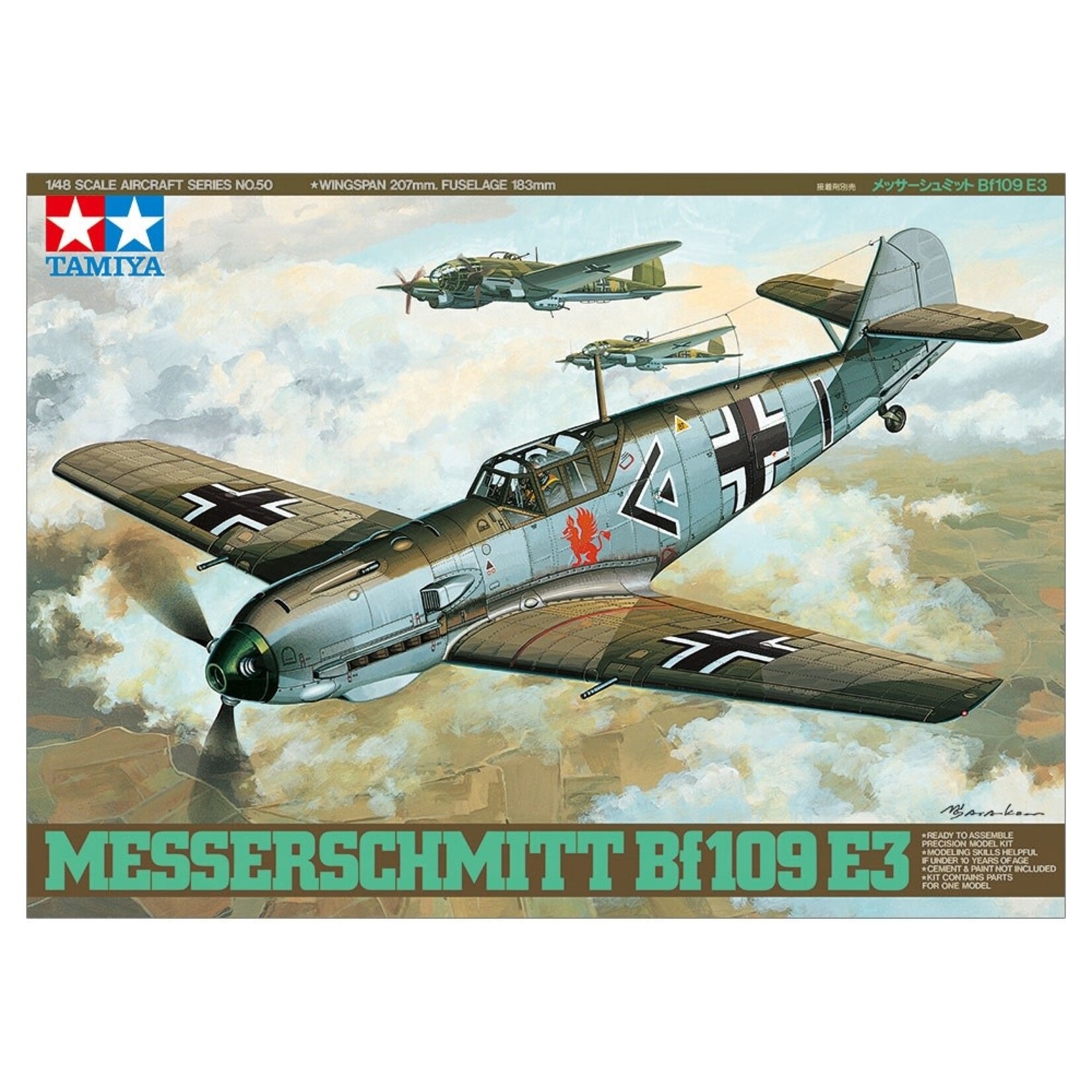 Tamiya 61050 Messerschmitt Bf109E3 1/48