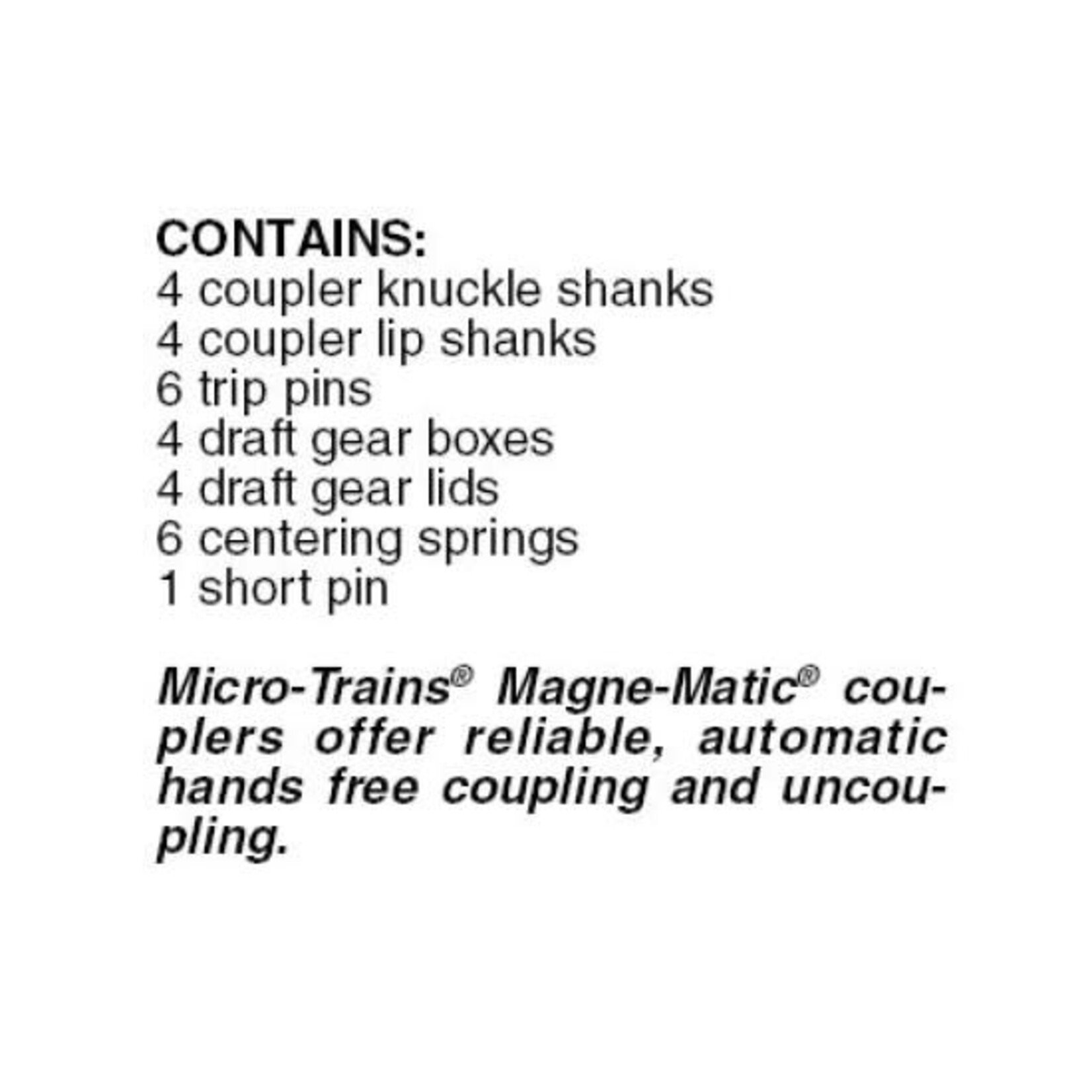 Micro Trains Line 00102015 N Short Shank Body Mount Coupler - 2 Pair