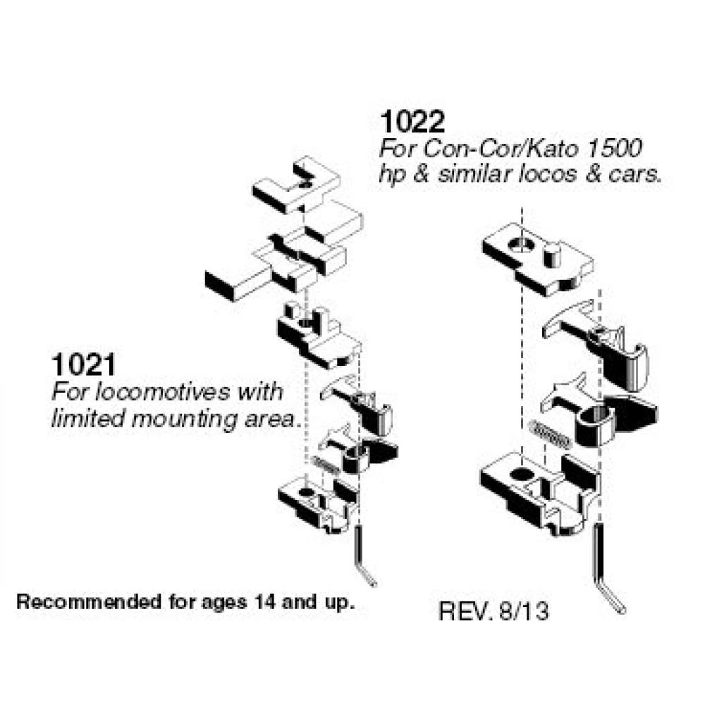 00102021 N Unassembled Low, Short Profile Couplers - 2 Pair