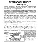 Micro Trains Line 00302020 N Bettendorf Trucks w/out Coupler - 1 Pair