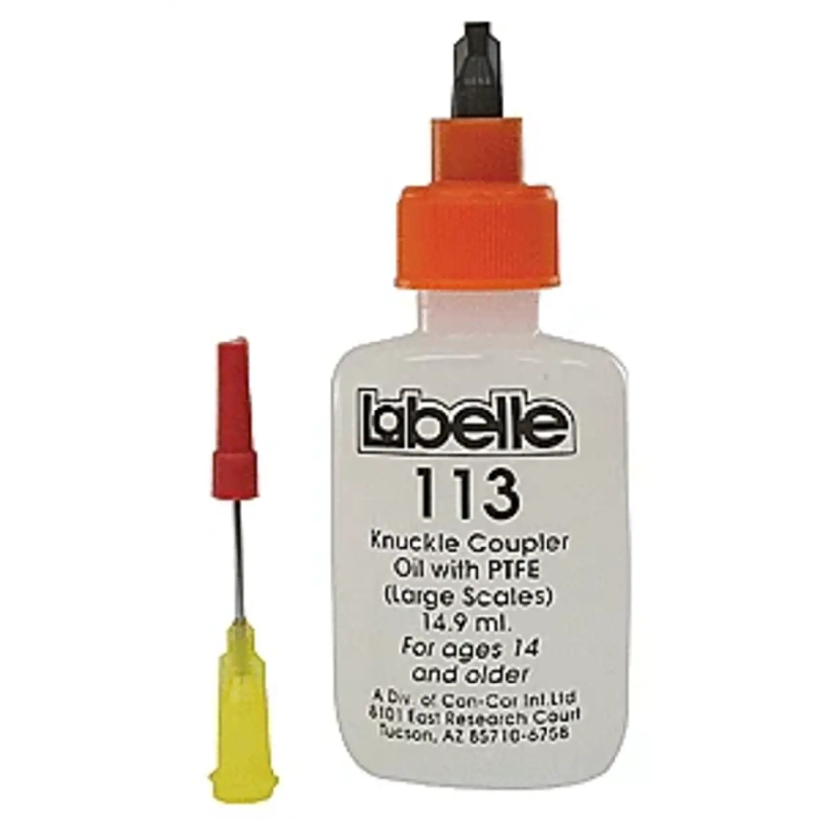 Labelle 113 Knuckle Coupler Lubricant - 1/2oz 14.8mL -- For O & Larger Scale Knuckle Couplers