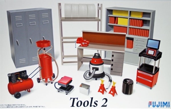 11371 1/24 Garage Tools Set #2 - Compressor, Shop Vac, Lockers, etc
