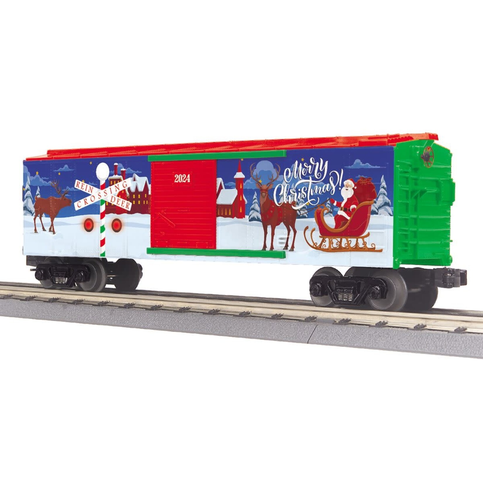 MTH 3071195 O Christmas Boxcar w/ Blinking LEDs