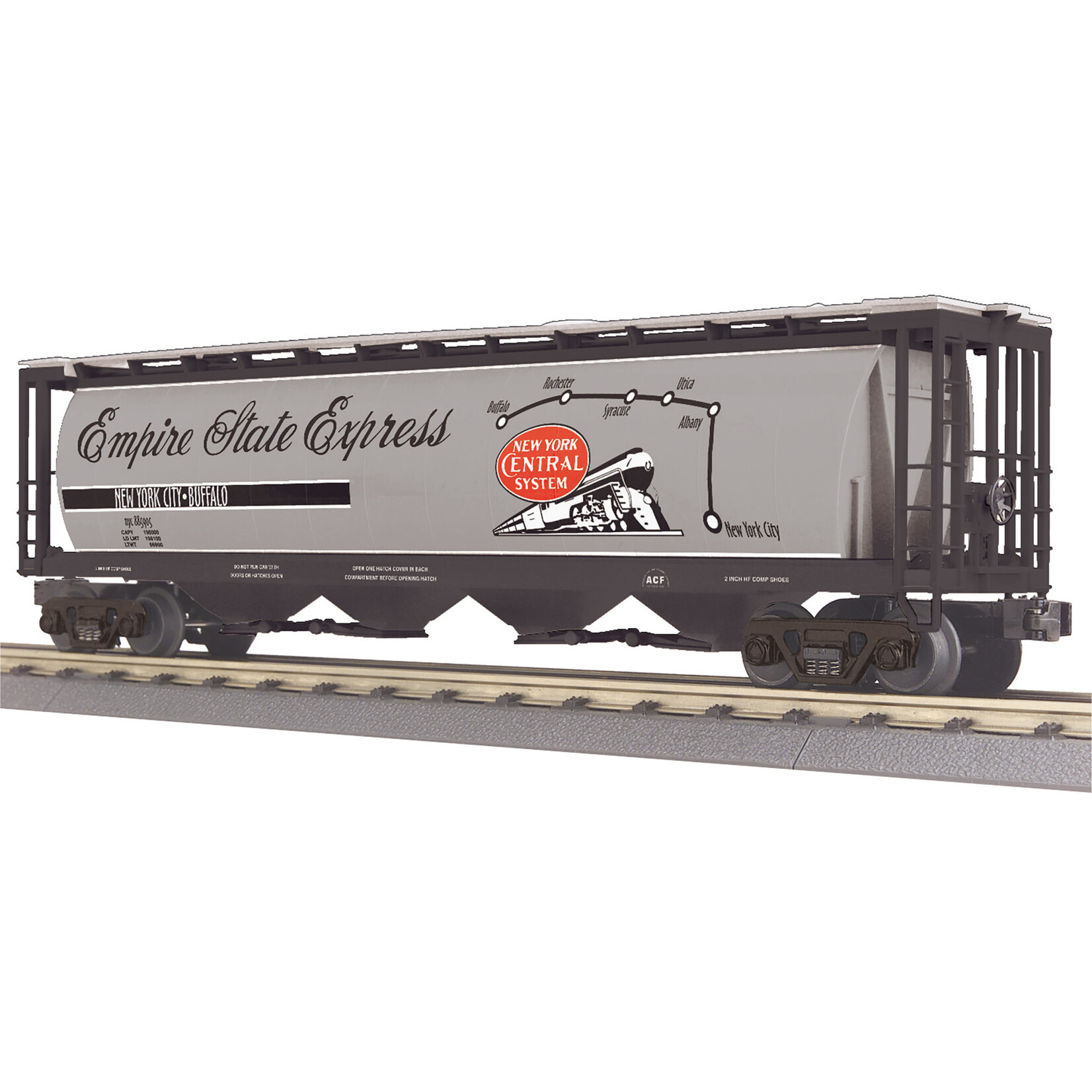 MTH 3075733 O NYC 4 Bay Cylindrical Covered Hopper