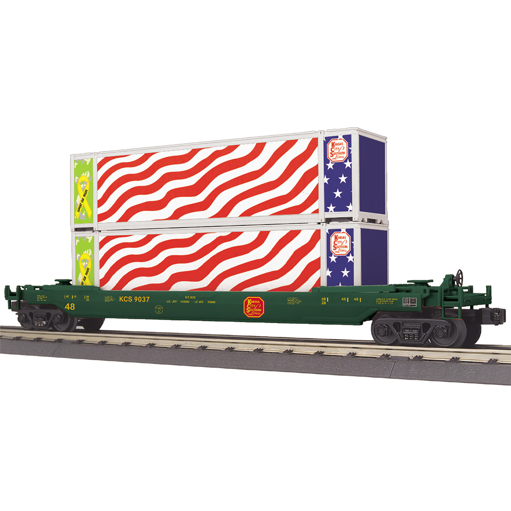 MTH 3076905 O KCS Husky Stack Car