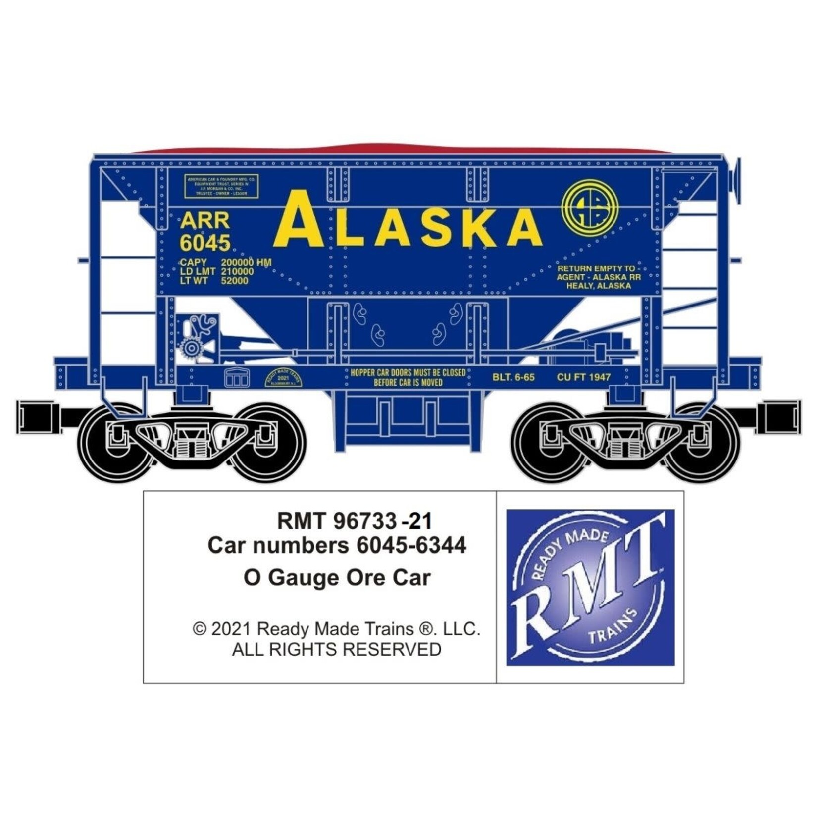 Ready Made Trains 9673321 O Ore Car Alaska