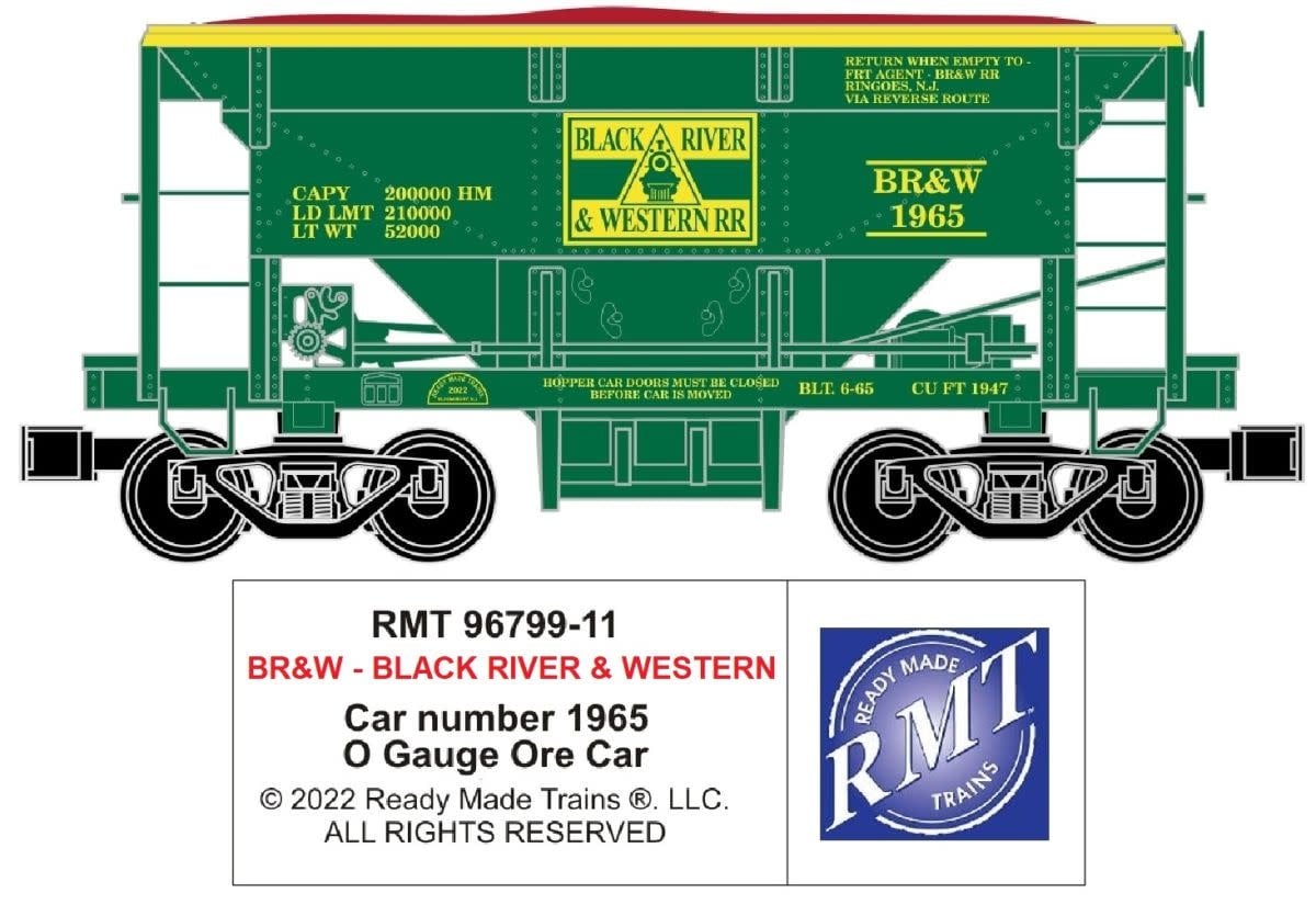 9679911 O Ore Car Black River & Western
