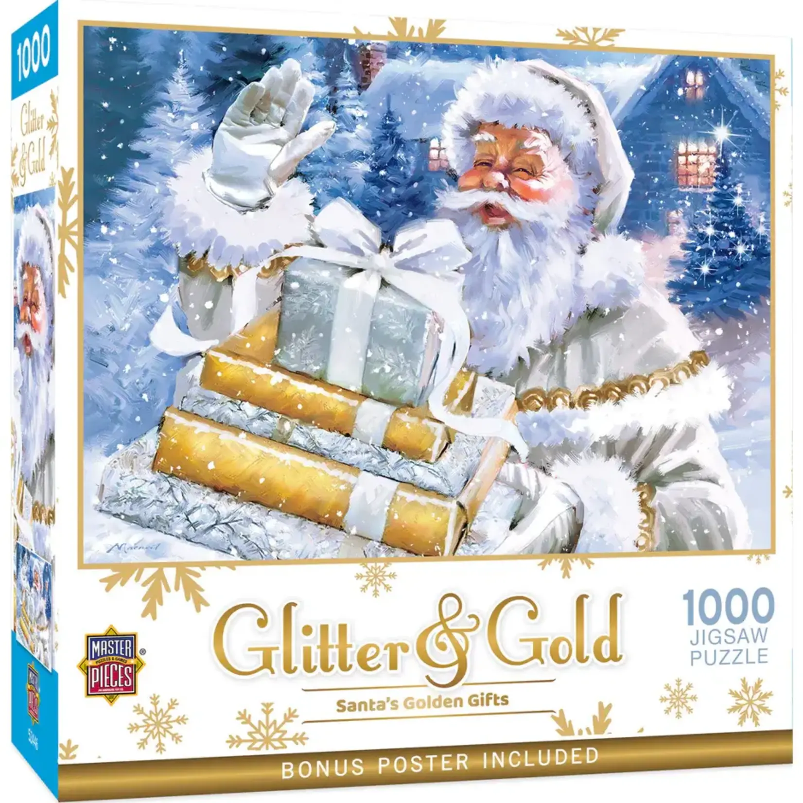 MasterPieces 72439 Santa's Golden Gifts 1000 Piece Christmas Puzzle