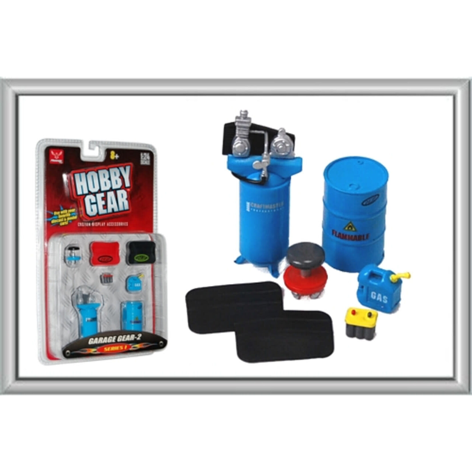 Phoenix 16055 1/24 Garage Accessories - Barrels, Stool, Gas Can, Battery, etc