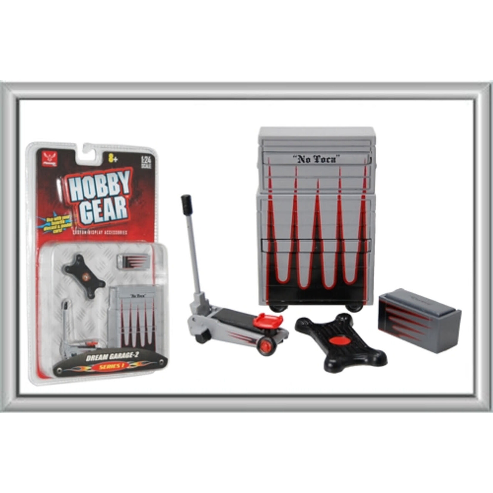 Phoenix 16056 1/24 Garage Accessories - Tool Chest, Tool Box, Creeper, Jack
