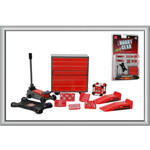 Phoenix 16057 1/24 Garage Accessories - Tool Chest, Hand Tools, Creeper, Jack, Ramps, Generator