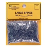 Micro Engineering 30102 Blackened Metal Spikes - Large 1/2" Long 500 Pack