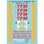 Micro Scale 87-1099 HO Scale - Transportacion Ferroviaria Mexicana TFM AC4400CW Diesels (1998+)-Diesel - AC4400CW Decals