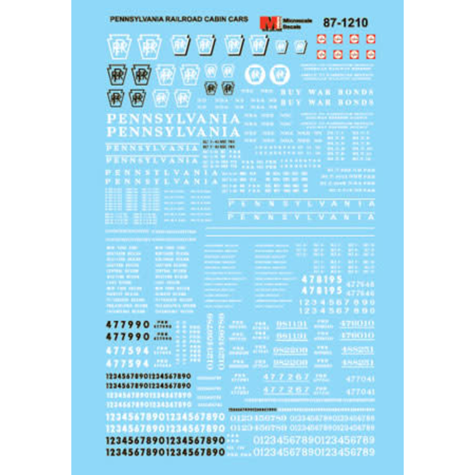 thumbnail interactive-video image 1 of Microscale HO Scale Decal Sheet #87-854 - DM & IR Cabooses - Water Slide 1 of 3