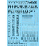 Micro Scale 90012 HO Scale - Alphabets - Extended Railroad Roman - Black Decals`x
