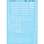 Micro Scale 90021 HO Scale - Alphabets - Condensed Gothic - White Decals