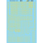 Micro Scale 90026 HO Scale - Alphabets - Condensed Gothic - Yellow Decals