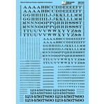 Micro Scale 90122 HO Scale - Stencil Railroad Roman - Alphabet & Number - Black Decals