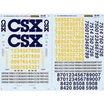 Micro Scale 48-69 O Scale CSX Diesels (1989+) Decals