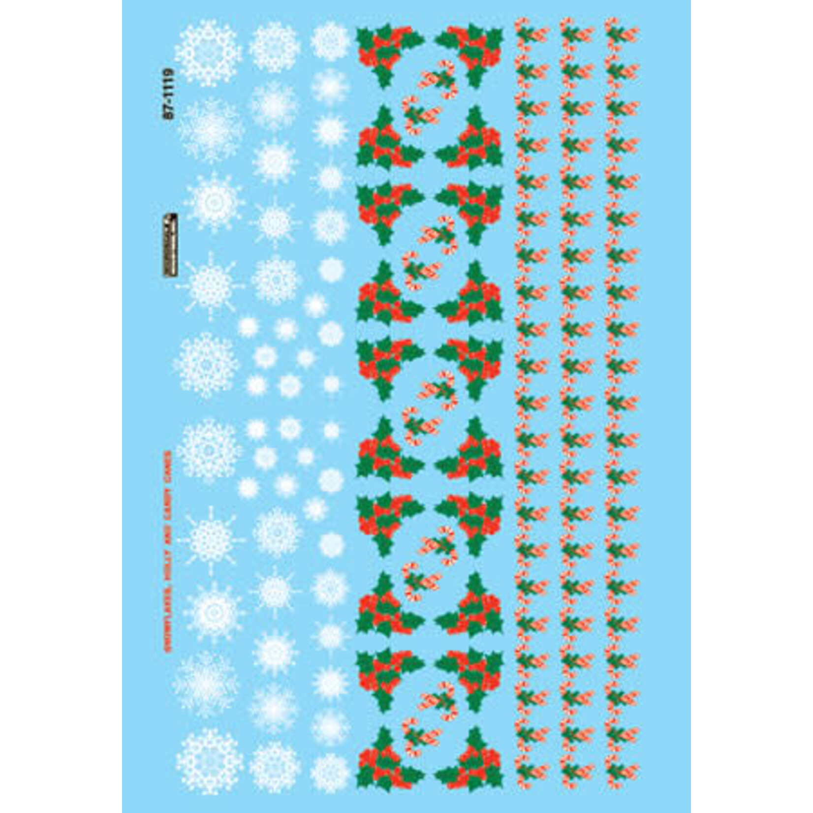 Micro Scale 60-1119 N Scale - Christmas Decals (Candy Canes, Snowflakes, & Holly) Decals
