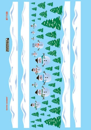 60-1120 N Scale - Christmas Decals (Snowman Scenes) Decals