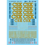 Micro Scale 60-1180 N Scale - CSX Diesels (2002+) Decals