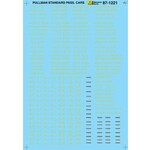 Micro Scale 60-1221 N Scale - Pullman Heavyweight Passenger Cars - Gold Lettering
