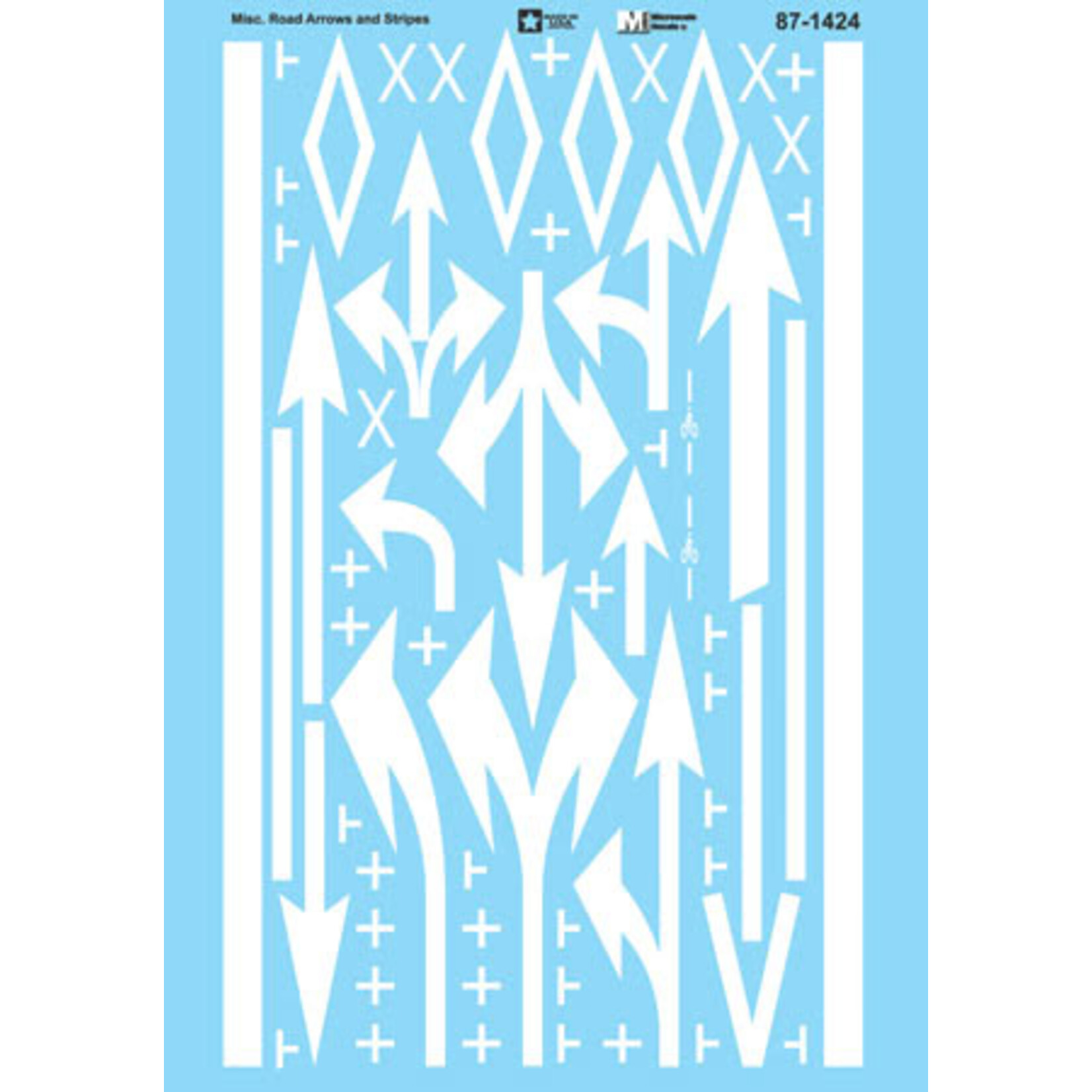 Micro Scale 60-1424 N Scale - Misc. Road Arrows & Stripes Decals