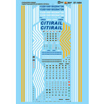 Micro Scale 60-1464 N Scale - CitiRail Leasing (CREX, CEFX) ES44AC / Capital Finance (CEFX) Diesel Locomotives Decals