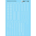 Micro Scale 60-286 N Scale - Data - Freight-Box Car - Door Markings - White Decals