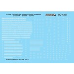 Micro Scale 60-4357 N Scale - Steam Loco Data & Number Boards, Gothic - Silver Decals