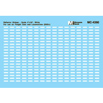 Micro Scale 60-4390 N Scale - Data Reflector Stripes - N Scale 4 x 18 - White Decals