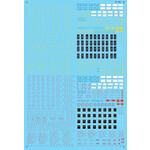 Micro Scale 60-462 N Scale - Freight Car ACI Data - Roman Lettering - Red & Yellow Decals