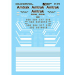 Micro Scale 60-675 N Scale - Amtrak Diesels - Dash 8-32BWH Phase IV 1991+ Decals