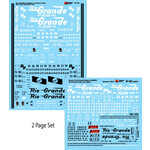 Micro Scale 60-82 N Scale - Rio Grande D&RGW - 50' Single & Double Door Boxcars Decals