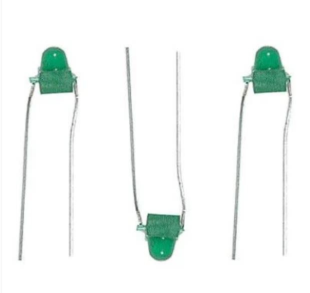 12-002-12 1.5mm Micro Mini Green LEDs - 12 Pack w/Resistors