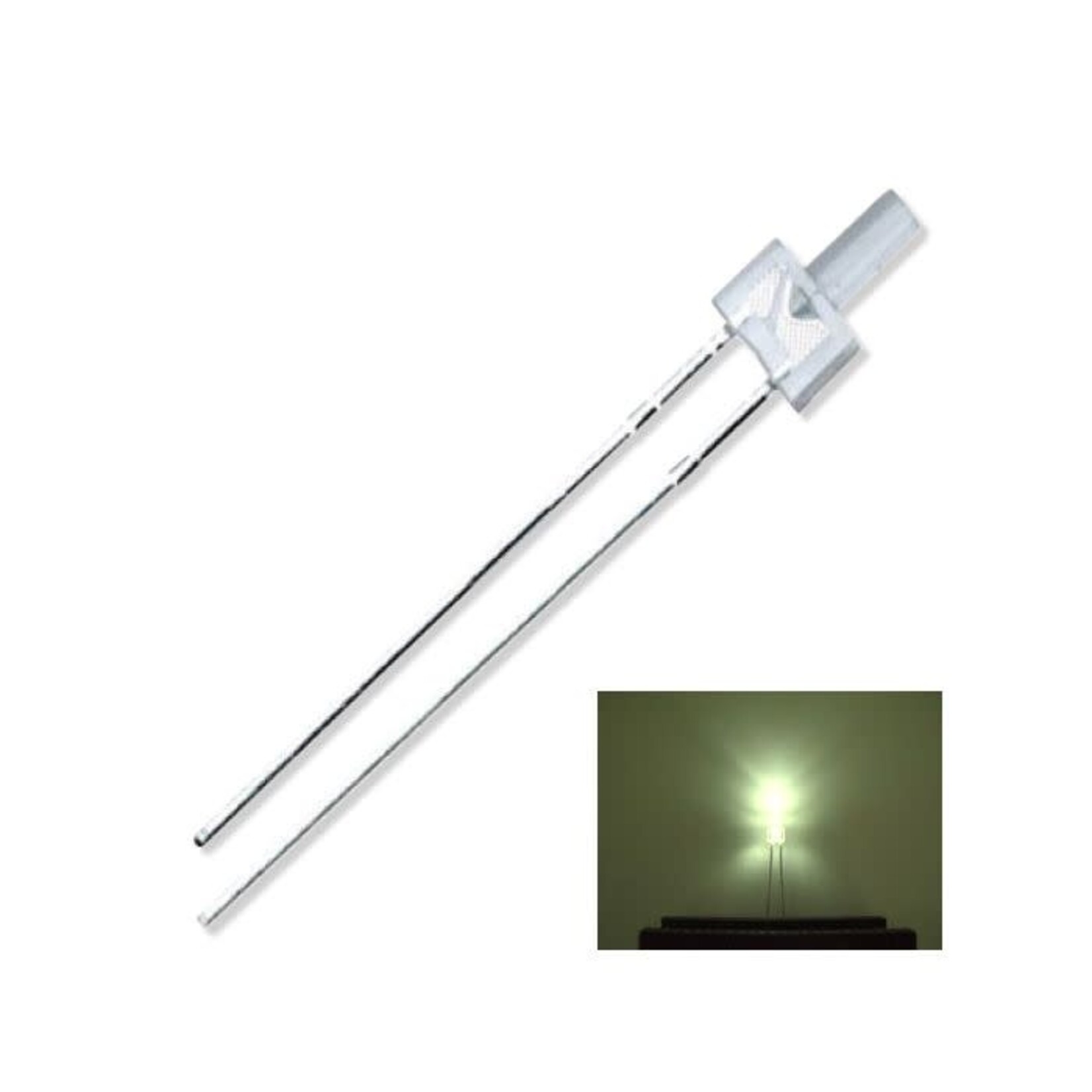 Miniatronics 12-826-05 2mm Tower LED - Yeloglo (Golden White) - 5 Pack w/Resistors