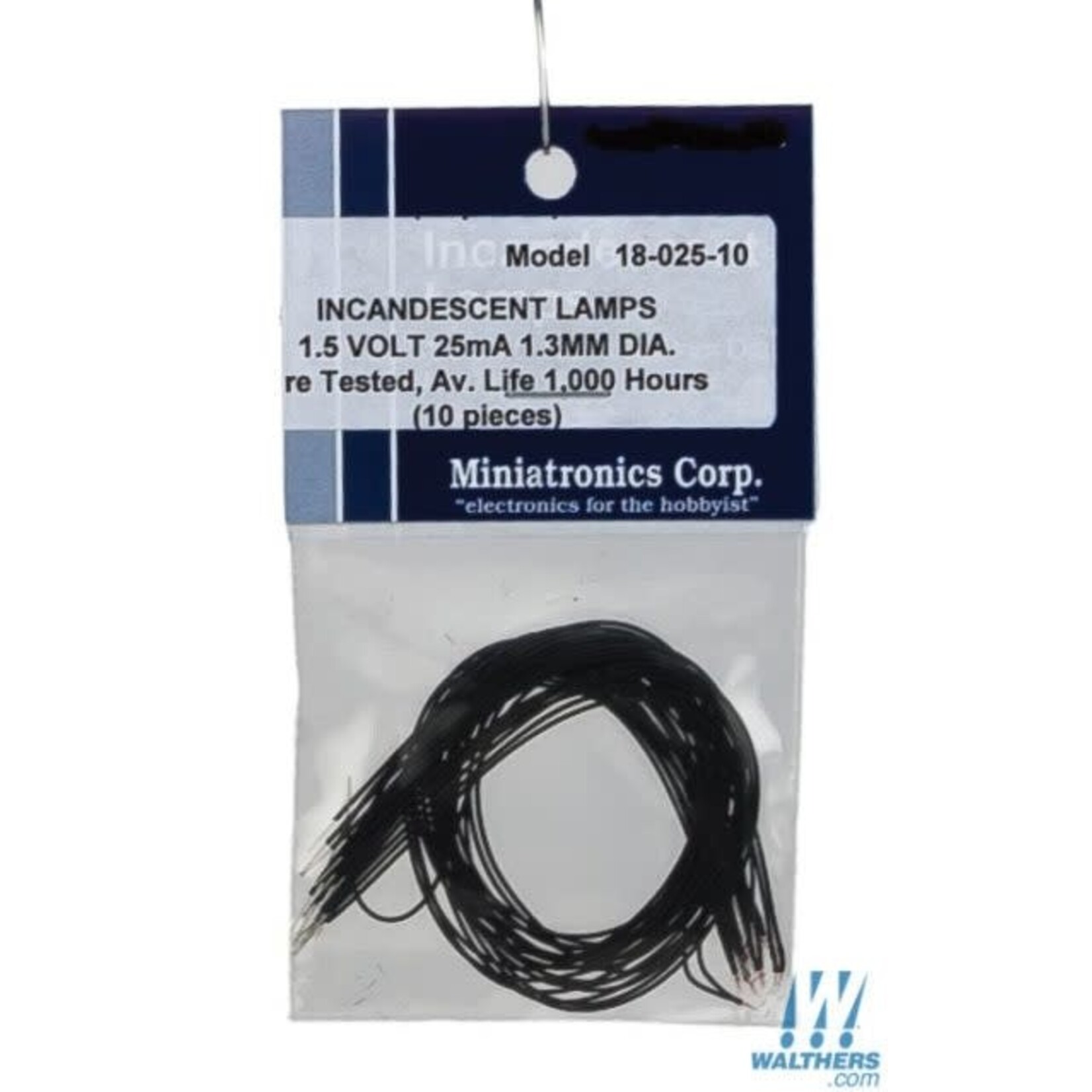 Miniatronics 18-025-10 1.5v Incandescent Lamps Clear - 10 Pack