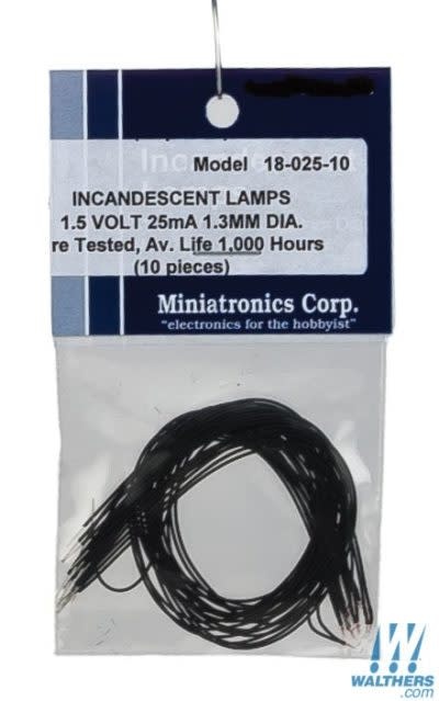 18-025-10 1.5v Incandescent Lamps Clear - 10 Pack
