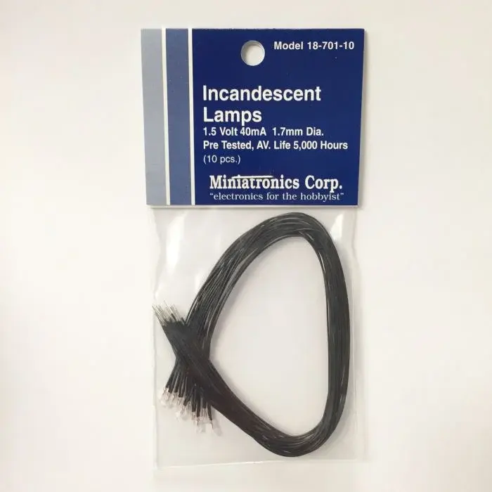 18-701-10 1.5v Incandescent Lamps Clear - 10 Pack