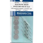 Miniatronics 32-058-05 Magnetic Reed Switches 5/8" Long - HO 1Amp - 5 Sets