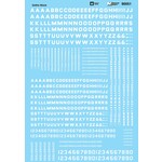 Micro Scale 70051 N Scale - Alphabets - Block Gothic - White Decals