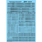 Micro Scale 70102 N Scale - Alphabets - Railroad Gothic - Black Decals
