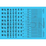 Fusion HO Scale MILW Haelock Shops Gondola Decals