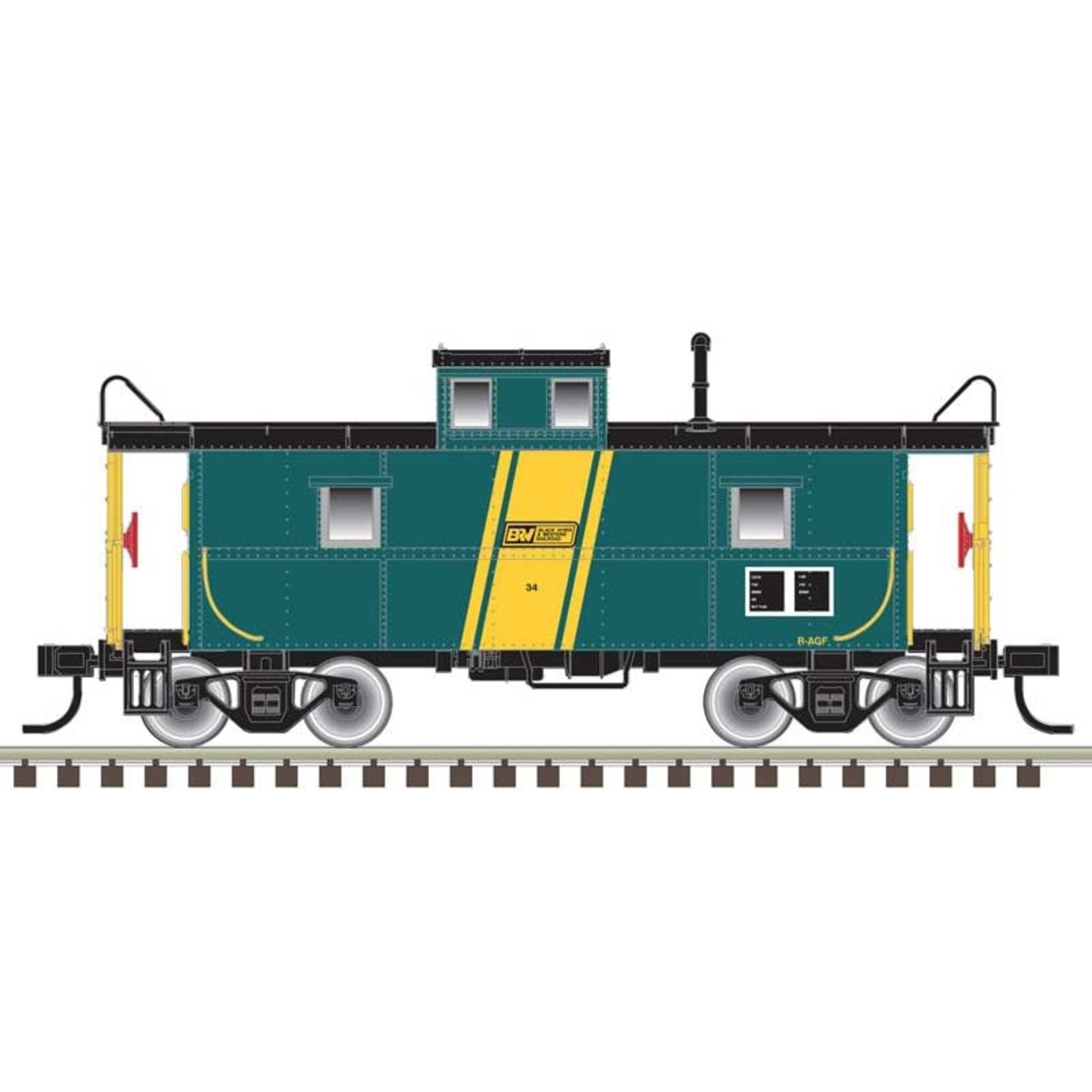 Atlas 20006764 HO C&O Cupola Caboose Black River Western 34