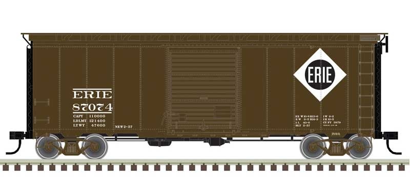 20006820 HO 40' Postwar Box Car Erie 87243